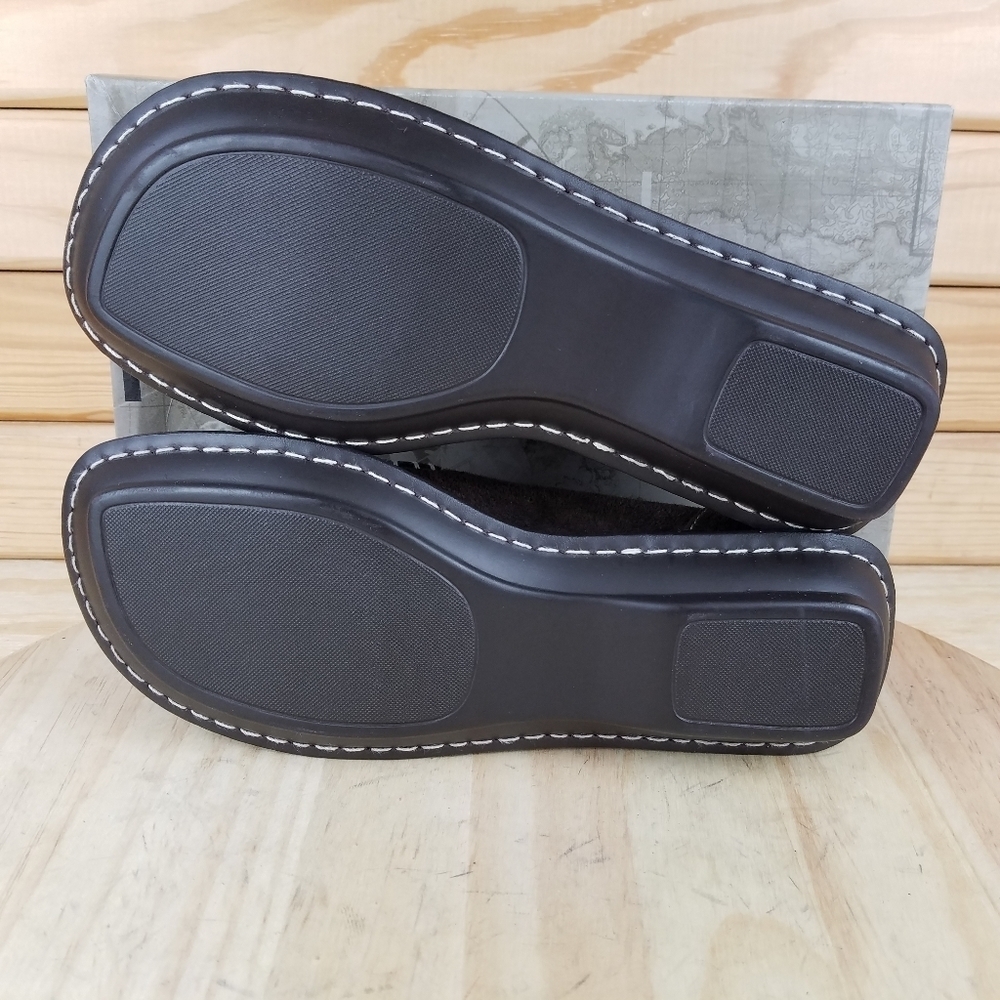 Suede Leather Loafer Brown Slip on Casual Comfort Shoes Moc Toe Women's 8.5 US - Picture 7 of 10